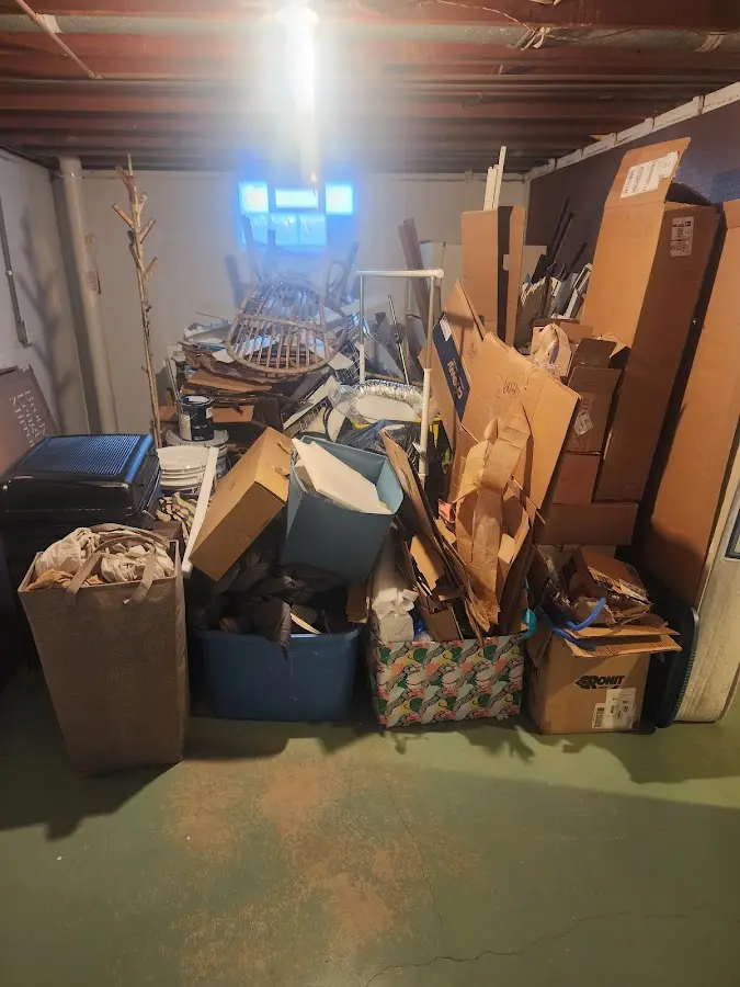 Roll-off dumpster container at job site for Roll Off Dumpster Rental in Wrightwood